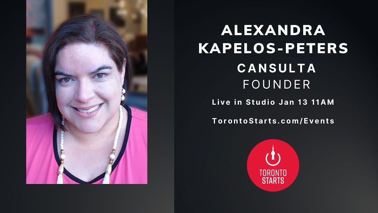Alexandra Kapelos-Peters on TorontoStarts live Podcast