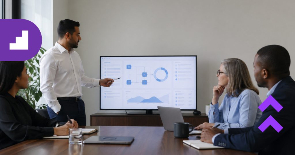 Accounting team reviewing AI accounting policy, AI ethics and approved accounting firm AI tools.